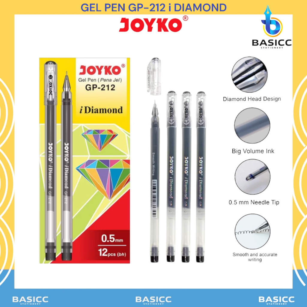 

Joyko Pulpen Gel Pen GP-212 i Diamond 0.5 mm | @ 1 Pcs