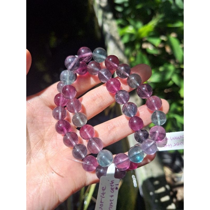 gelang crystal fluorite asli high quality