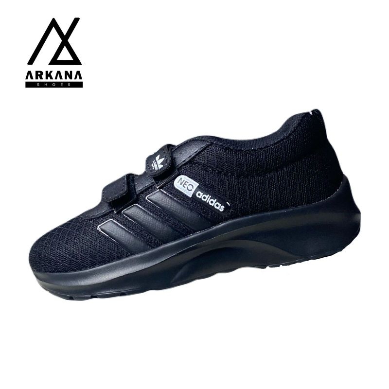 SEPATU ANAK OLAH CEWEK COWOK PAUD/TK/SD/SMP BORDIL NIKE/ADIDAS HITAM/UKURAN 27-38 USIA 4/15 TAHUN