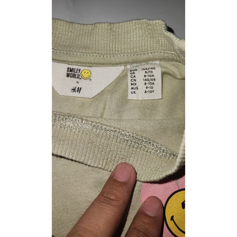 Preloved Kaos Anak Hm Hnm Kids sizs 8 th Smile