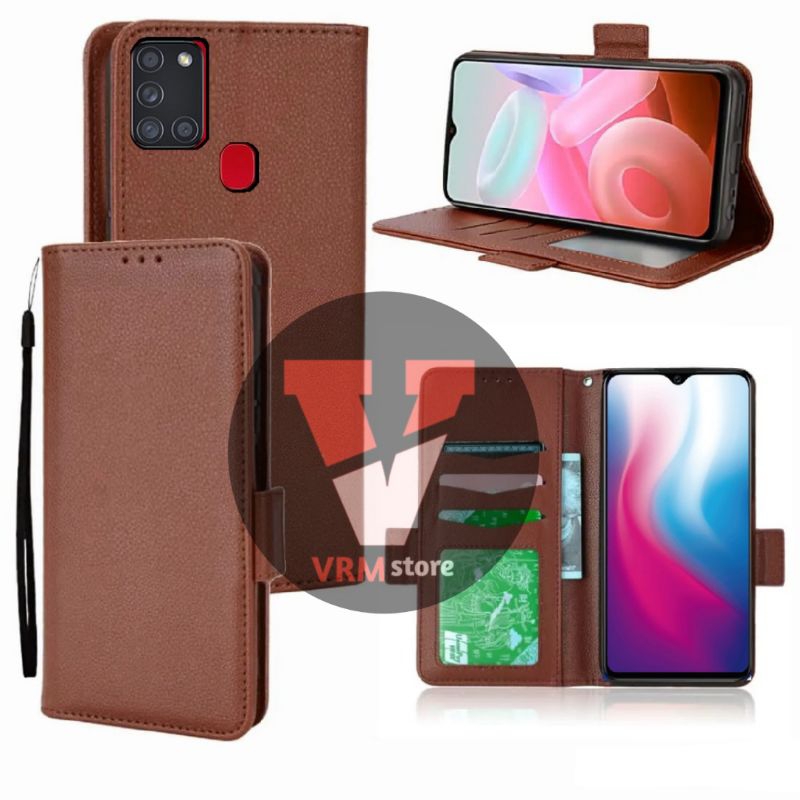 Case Flip Samsung A21s Soft Case Flip Wallet Flip Cover Leather Premium Case HP