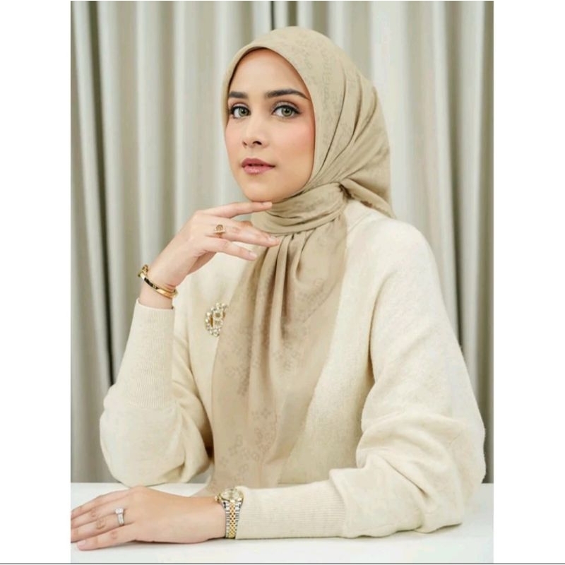 Monogram Scramble Voile Square Buttonscarves