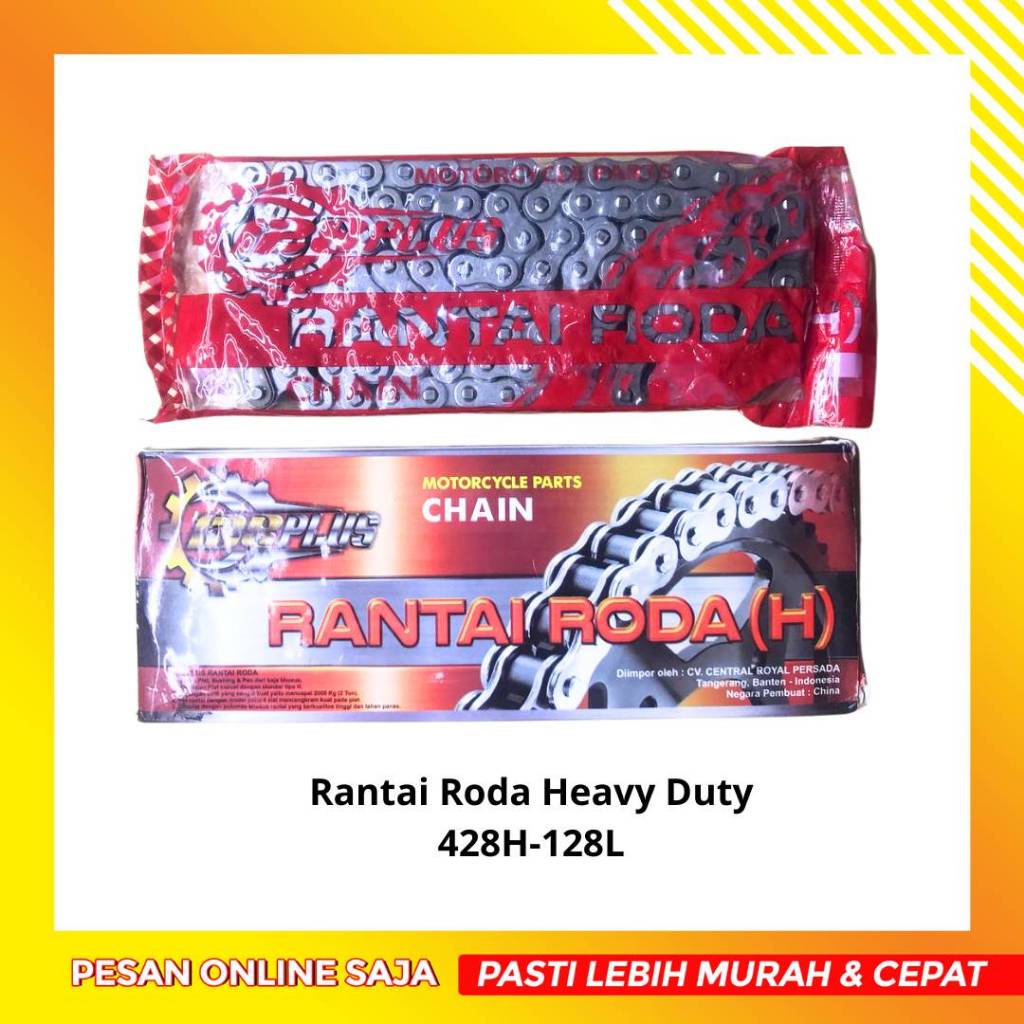 RANTAI MOTOR  TEBAL 428H -124 HEAVY DUTY 128 PLUS