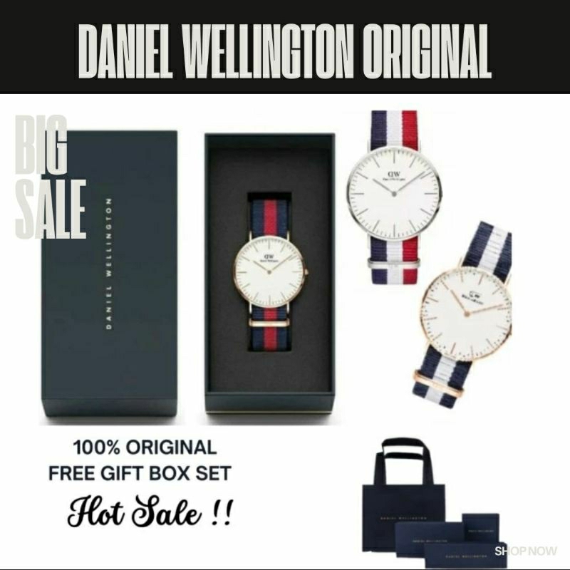 [100% ORIGINAL] JAM TANGAN DANIEL WELLINGTON UNISEX/ JAM DW CANVAS/ BISA REQUEST VARIANT & TYPE/ JAM