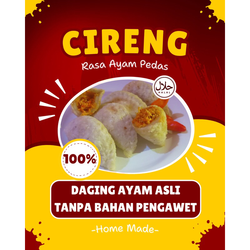 

CIRENG ISI AYAM SUWIR PEDAS / ORIGINAL (1 PACK ISI 10 BUAH)