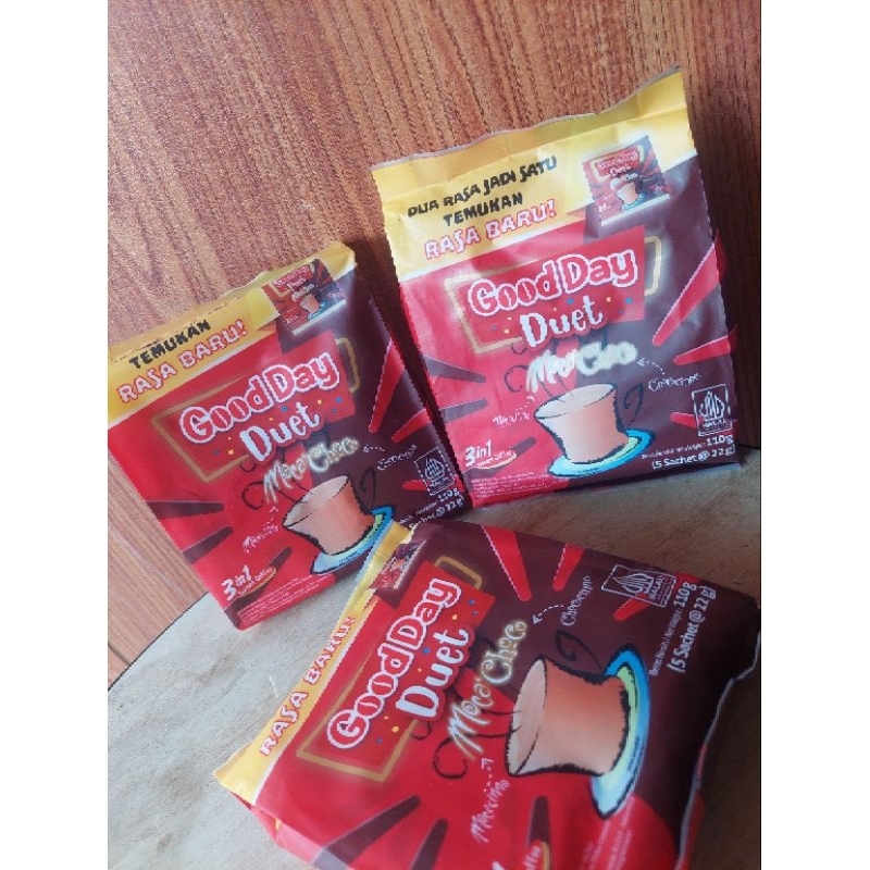 

GOOD DAY DUET MOCA CHOCO KOPI INSTAN 3 IN 1 110GR | 5 SACHETS @22GR