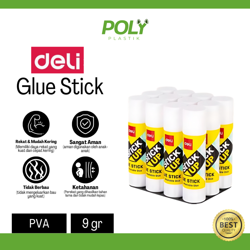 

Deli Glue Stick / Lem Kertas Batangan 9 gr Daya Rekat Kuat Mudah Digunakan E7101