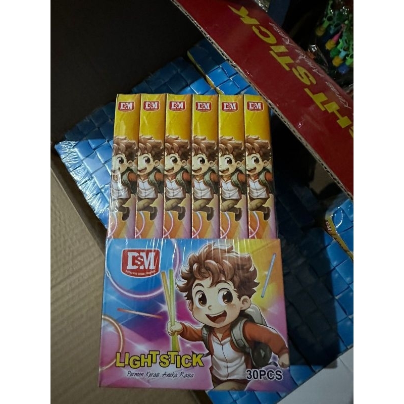 

permen keras tongkat ligh stick isi 30