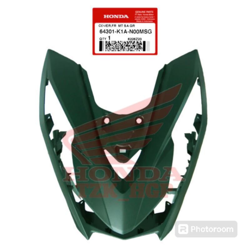 64301-K1A-N00MSG Cover front tameng panel lampu depan beat new led deluxe 2020 - 2024 Hijau doff ori