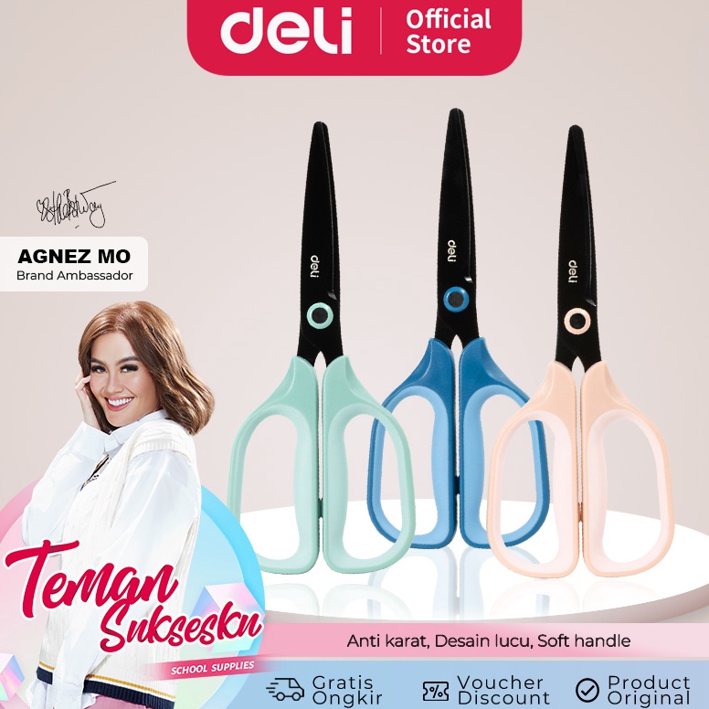 

Pesan disini Deli Gunting Kertas Scissor Anti Karat Handle Lembut EZ57