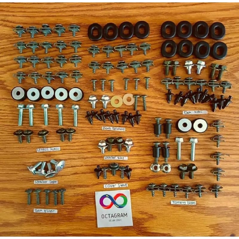 Baut Full Body nmax old /Baut Full set  Bodi nmax old 2016-2019/Buat Full Body N-MAX OLD 2016-2019