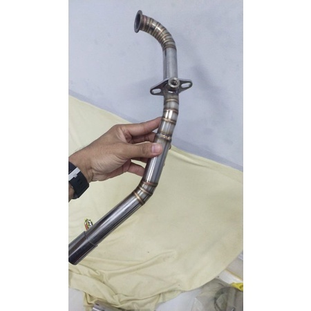 LEHERAN STENLIS KNALPOT PCX 160 NEW VARIO 160 NEW UKURAN 26-28 COPY CMS KONDOMAN ORI / STENLESS STAI