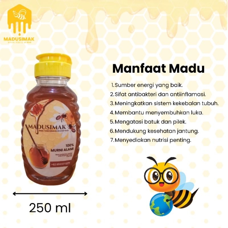 

Madusimak ukuran Sedang 250 ml - Madu Randu murni alami yang dibacakan ayat suci