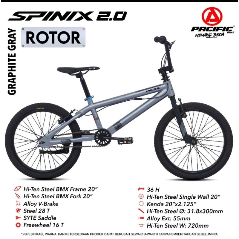 sepeda BMX 20 pacific spinix rotor new