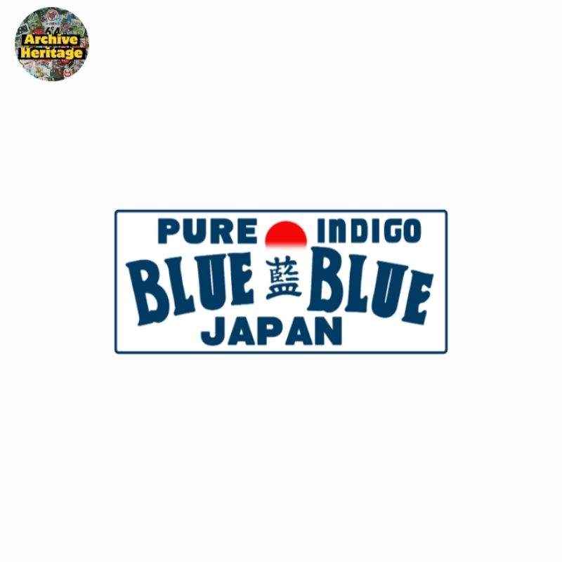 

sticker Blue blue jp pure indigo denim jeans logo stiker
