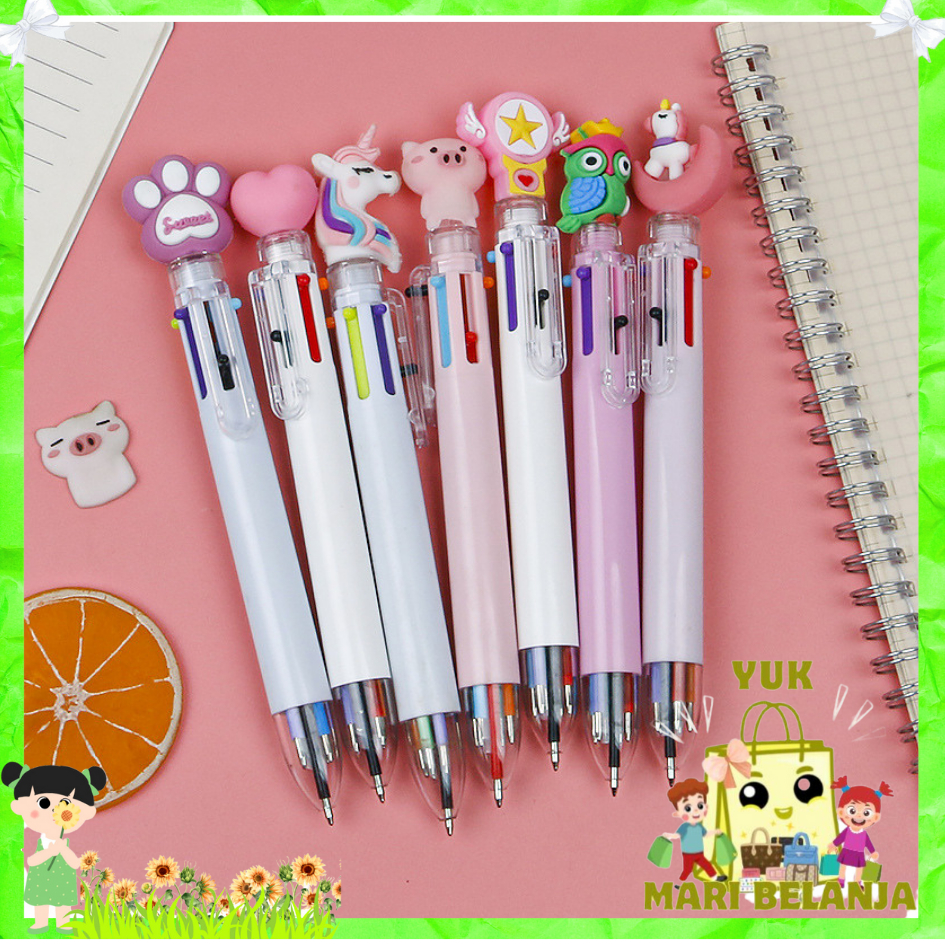 

YMB Pena Karakter Mekanik 6 Warna Unicorn Full Moon Pulpen Karakter Unicorn Warna Warni Pulpen Unicorn Multicolor Pulpen Lucu Alat Tulis Sekolah ATK Murah