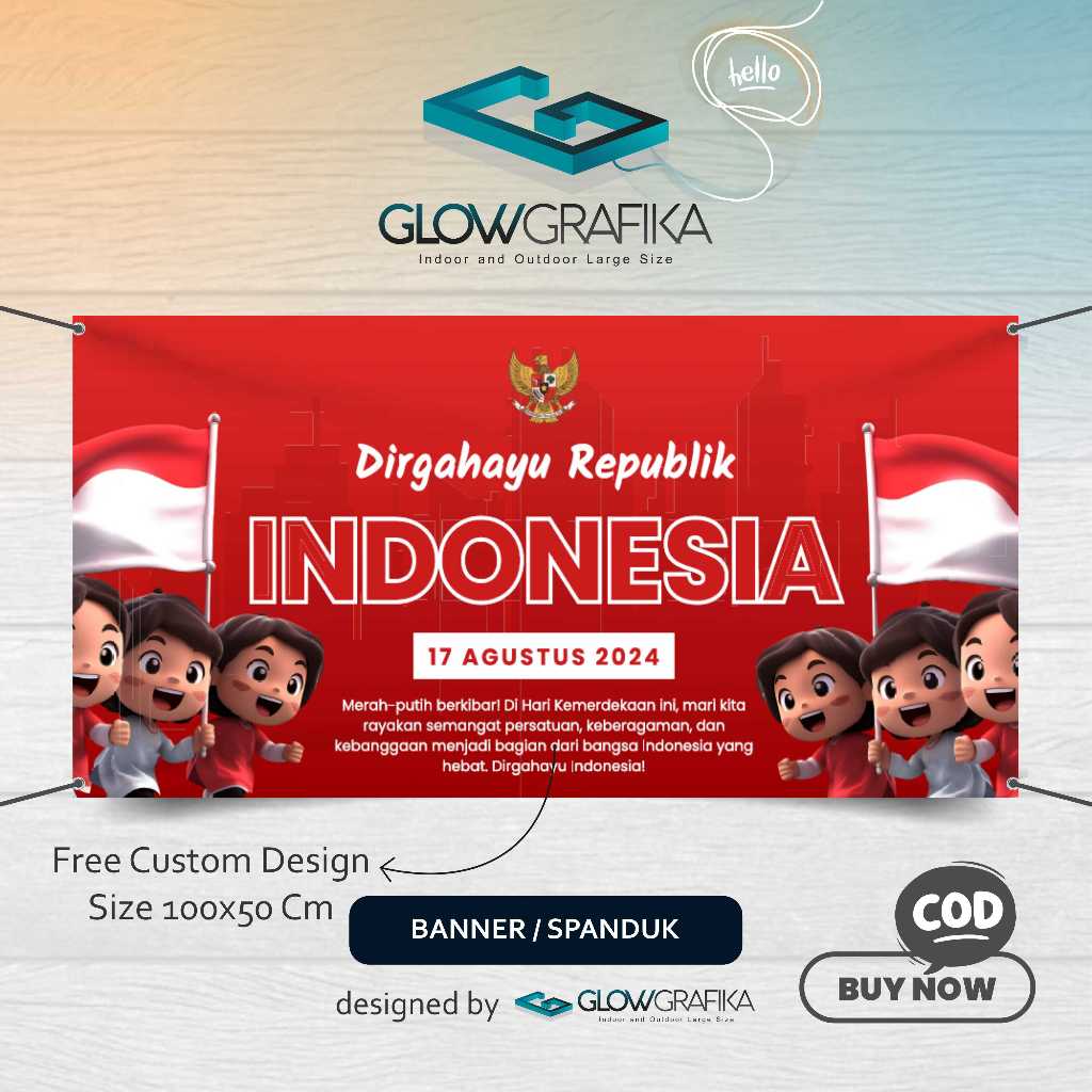 Cetak Spanduk Banner Dirgahayu Indonesia