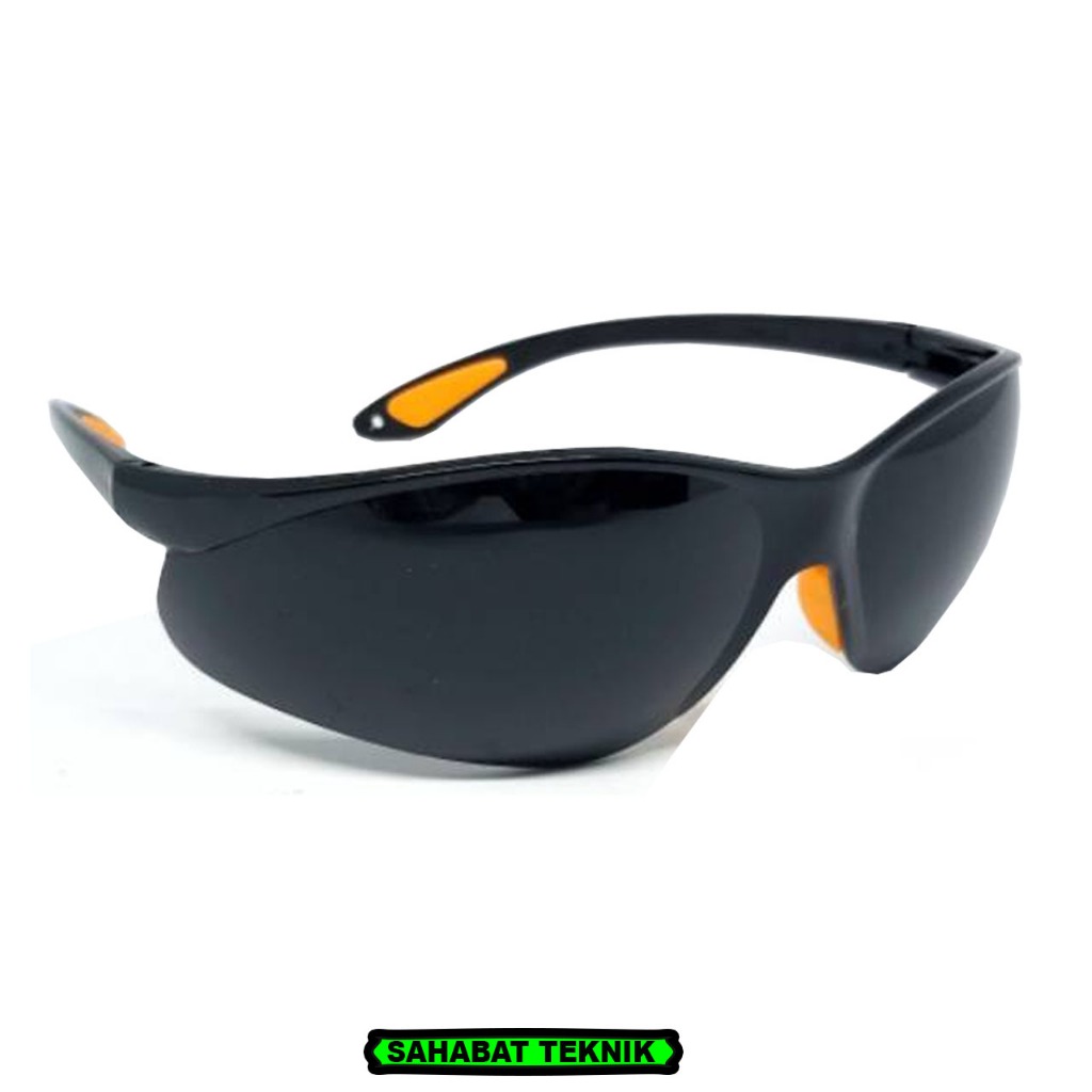 Kaca mata Las Keren - Kaca Mata Safety Fashion Hitam Black / Kaca Mata Fashion