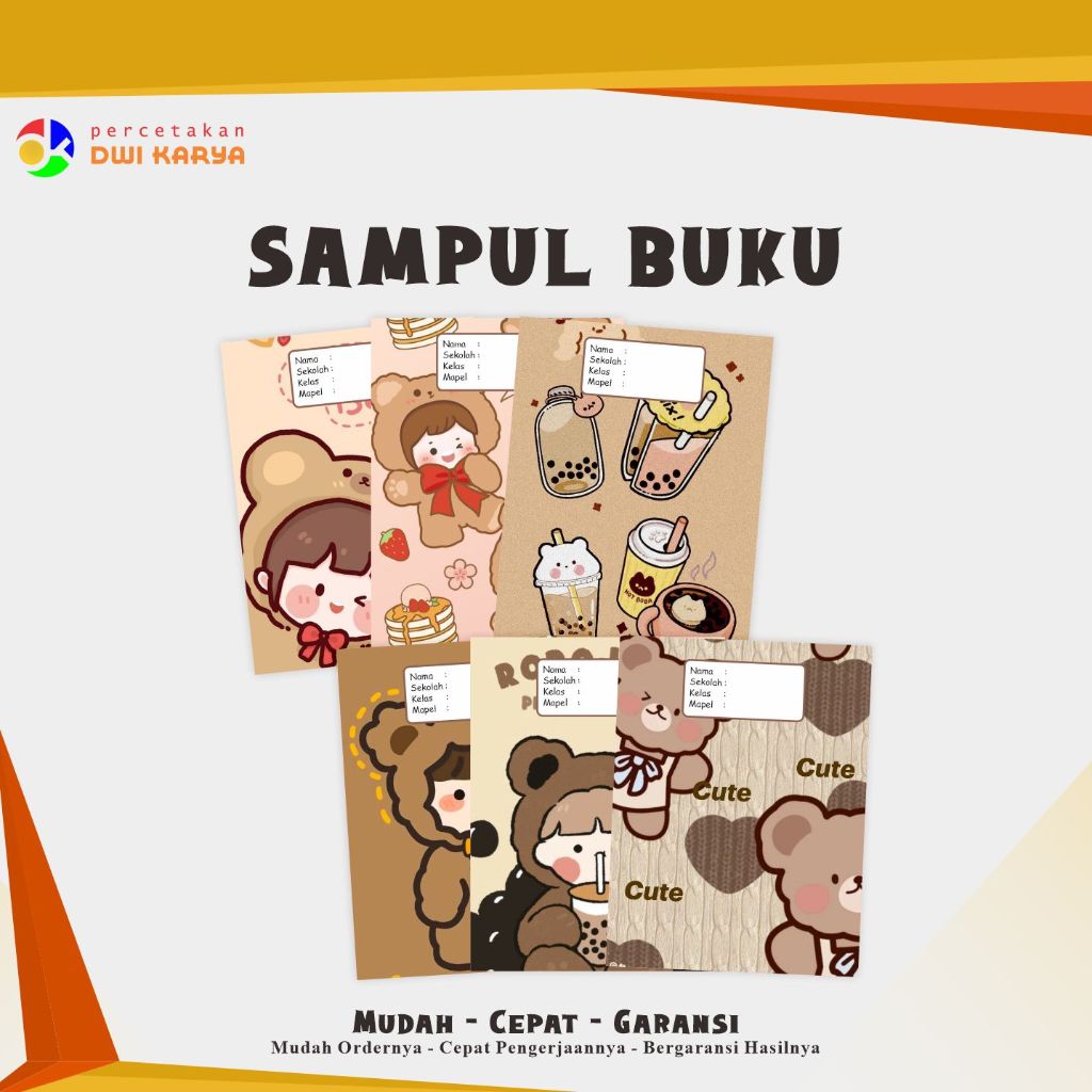 

[PAKET] SAMPUL BUKU TEMA CUTE BEAR 6 LEMBAR SAMPUL BUKU AESTHETIC