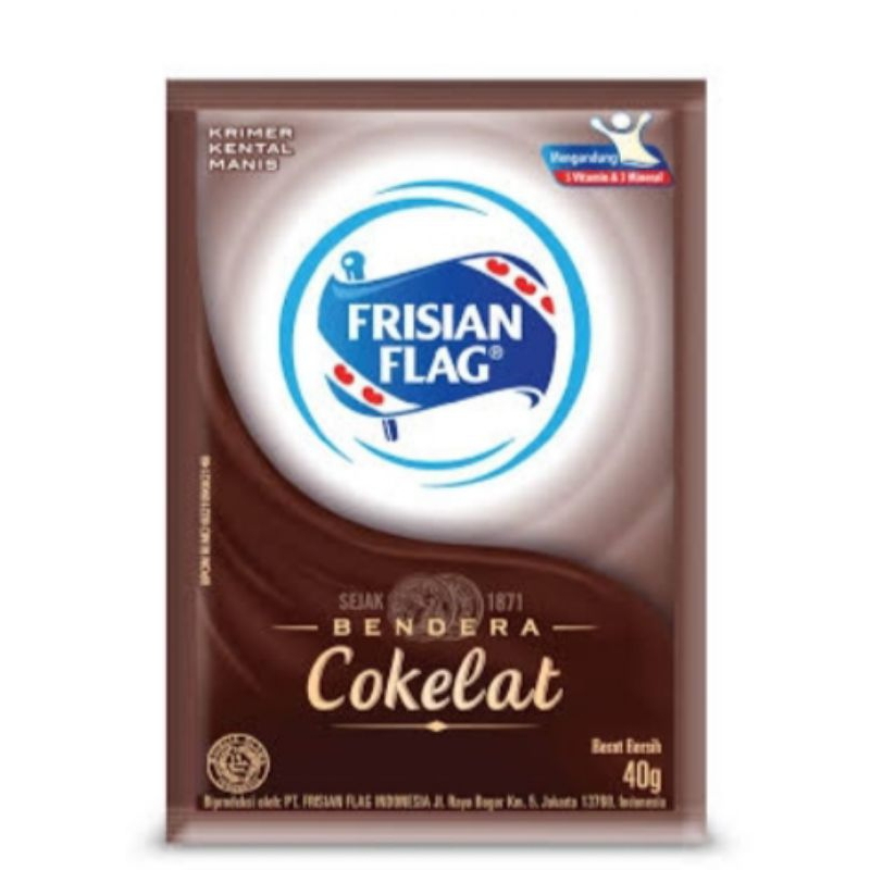 

1 saset susu coklat kental manis frisian flag