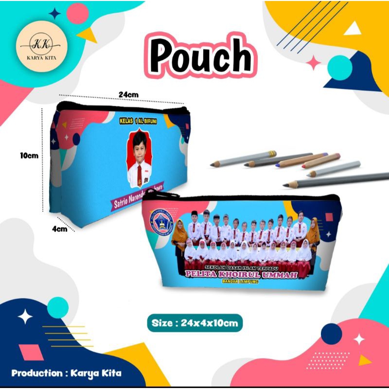 

Pencil Case - Custom Desain Identitas Sekolah Bebas Gambar