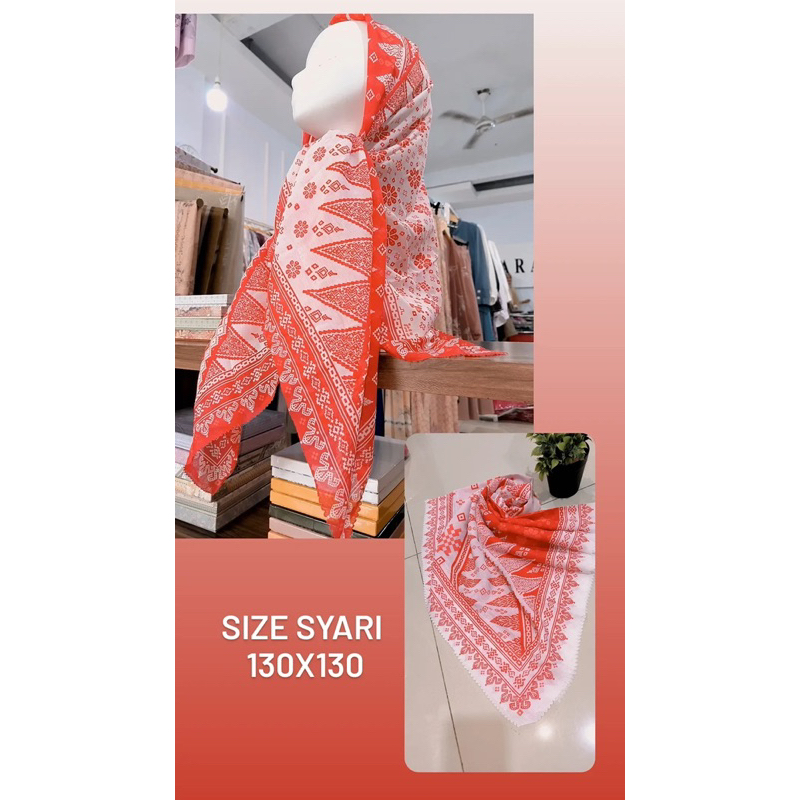 HIJAB SYAR'I MERAH PUTIH VOAL / HIJAB KEMERDEKAAN