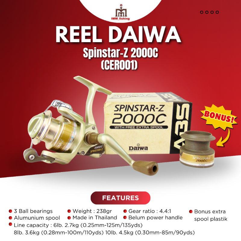 REEL DAIWA SPINSTAR Z | Alat Gulungan Pancing | Spinning