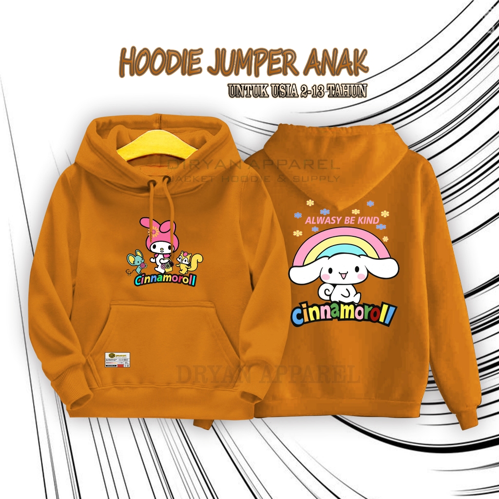 Sweater Anak perempuan Cinamoroll Usia 2 - 13 (Tahun ) Jaket Anak Cewe lucu / Jaket anak 3 tahun ter