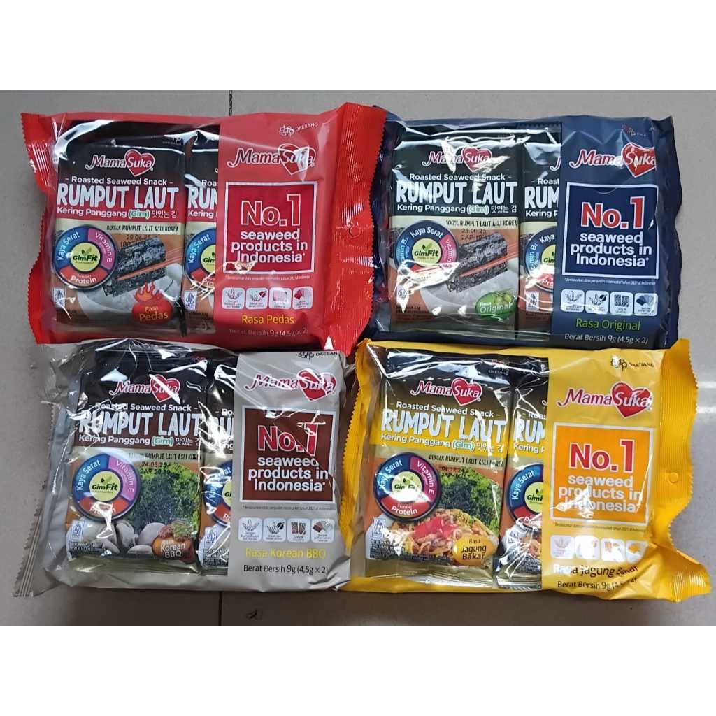 

Rumput Laut Mama Suka 9gr ( 4,5G X 2 )