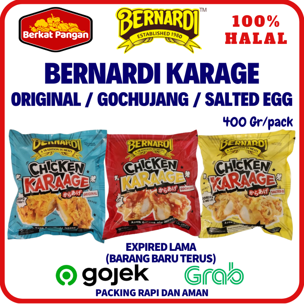 

Bernardi Chicken Karage Original / Gochujang / Salted Egg 400gr