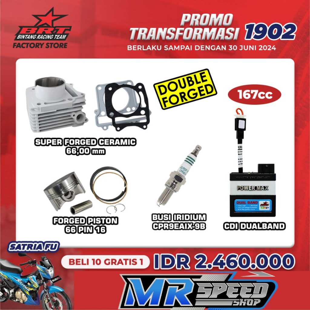 PAKET BLOK BRT SATRIA FU KARBU 167CC