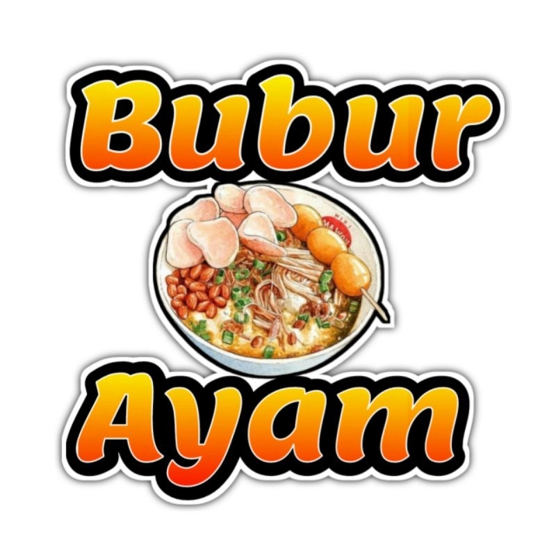 

Sticker Bubur Ayam | Sticker Gerobak Kaca Jualan