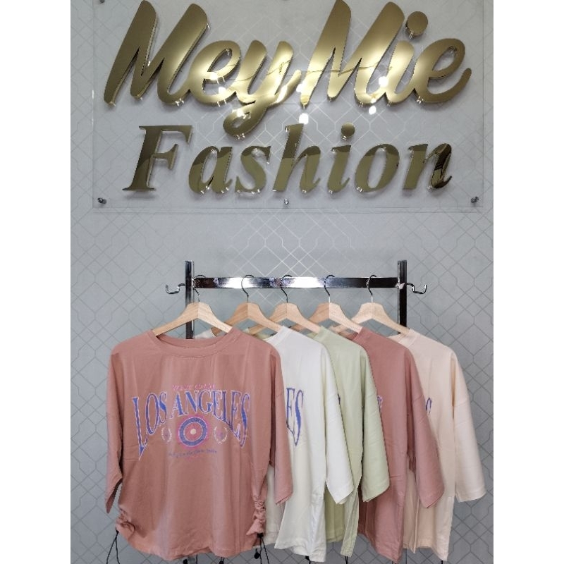 Kaos Crop Top Serut Samping