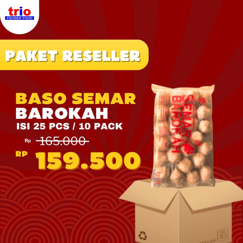 

PAKET RESELLER BAKSO SEMAR BAROKAH ISI 25 X 10PCS