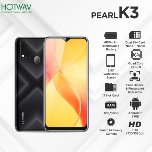 HP HOTWAV PEARL K3 RAM 3/32GB BERGARANSI FULLSET DAN FREE BONUS