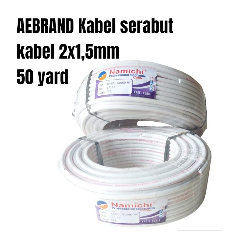 AYABDG Kabel Listrik Serabut 2X1.5 2X0.75 Panjang 50 Meter / KABEL SERABUT 2x1.5 PER ROLL ROL / KABE