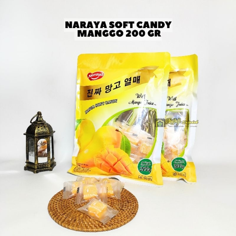 

Naraya Mango Soft Candy 200 gram | Permen Jelly Rasa Mangga | Naraya Mango Halal