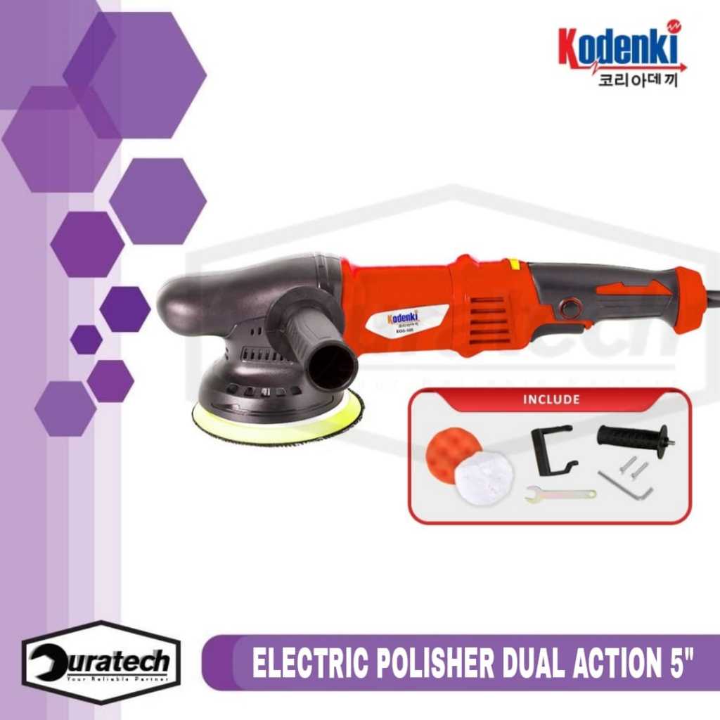 Promo Kodenki Mesin Poles Dual Action 5" Polisher 5 Inch Variable Speed Alat Poles Mobil Motor