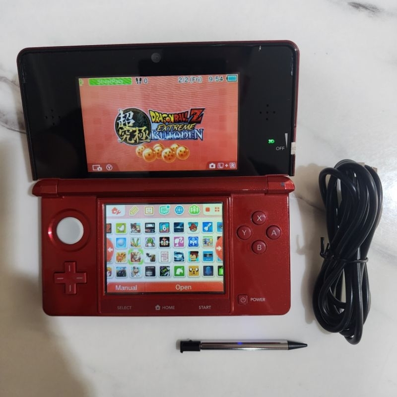 3DS 32GB MERAH FULL GAMES CFW SEMUA FUNGSI NORMAL NOT 2DS DS DSI LITE FAT REGULAR XL LL NEW PS PSP P