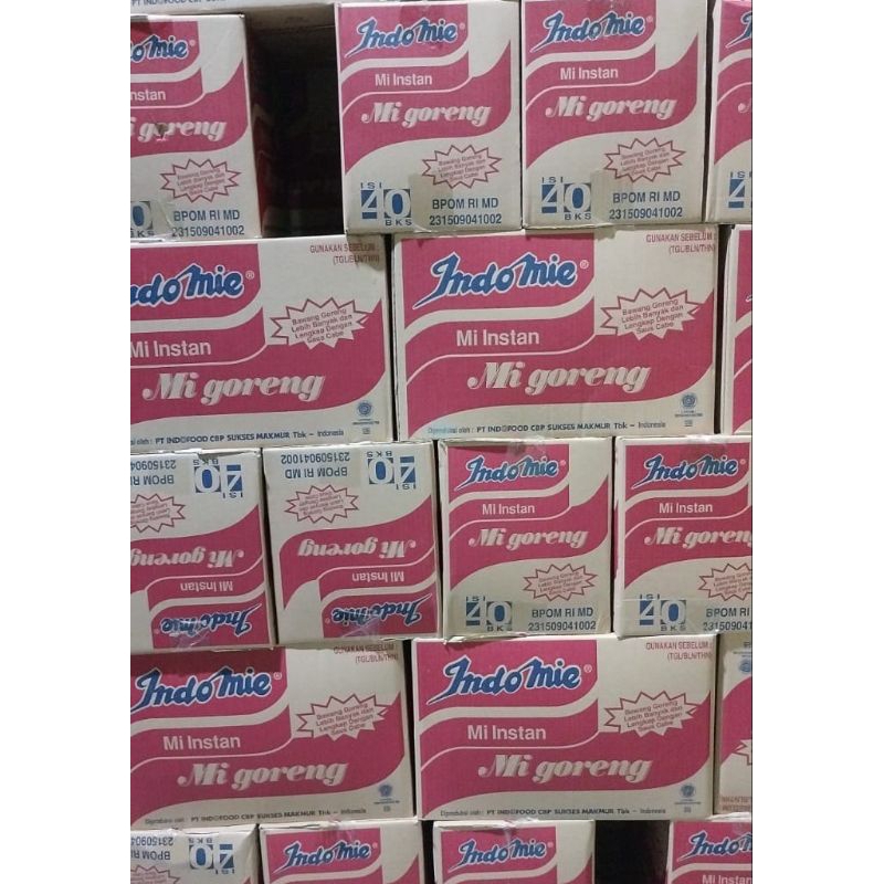 

Indomie goreng 1 dus isi 40