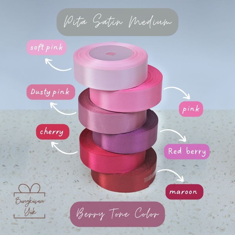 

[1roll] Pita 1 inch 2.5 cm Berry Tone Color