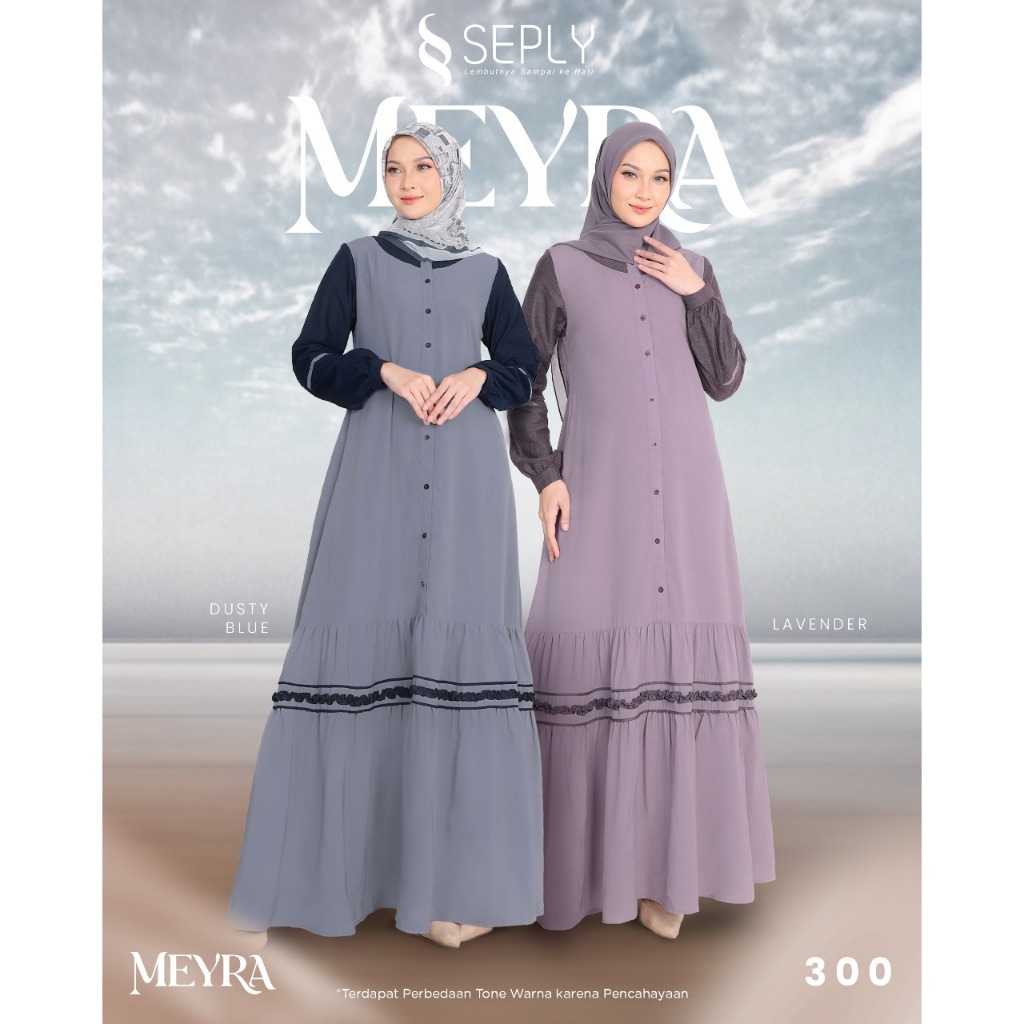 MEYRA 300 LAVENDER, DUSTY BLUE DAILY WEAR, DAILY GRESS, KASUAL DRESS, PAKAIAN HARIAN, GAMIS KASUAL, 