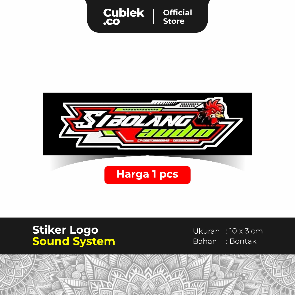 

Stiker Sound System SI BOLANG AUDIO (Bahan Bontak)