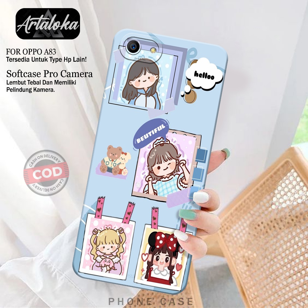 Case Hp OPPO A83 Fashion Case kartun Softcase OPPO A83 Silikon TPU Pro Camera Casing OPPO A83 Cover 