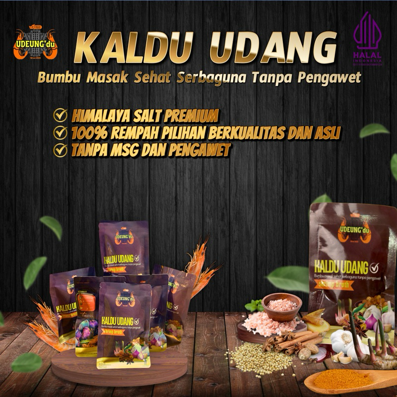 

UDEUNG’du Kaldu Kepala,Kulit dan Ekor Udang 40gr Halal