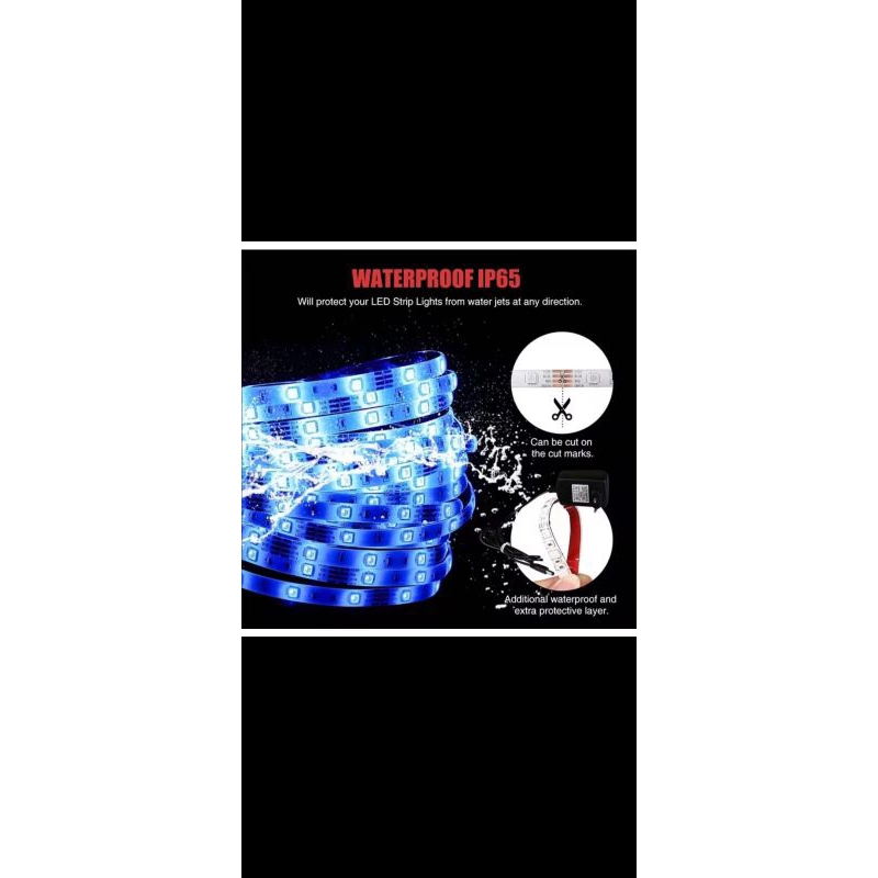 Lampu LED Strip 5050 RGB Remot Adaptor Modul Set