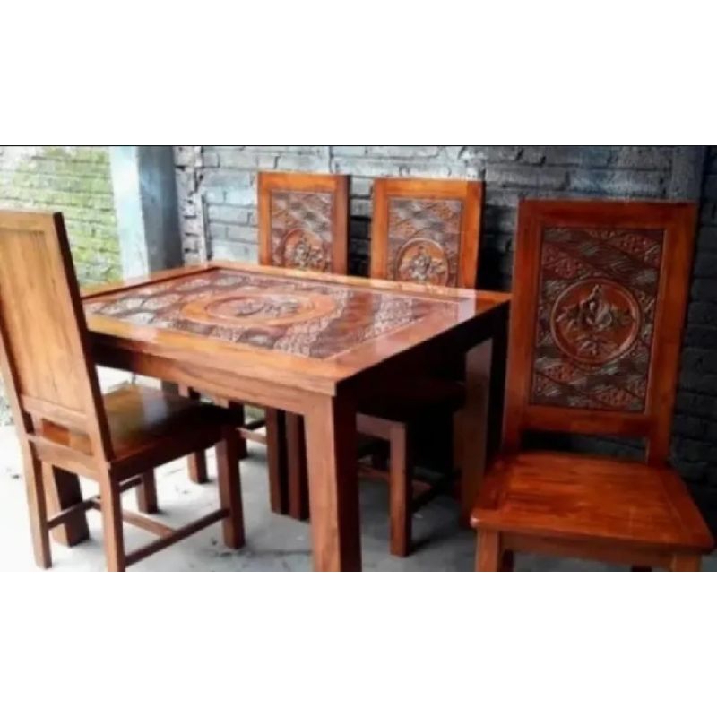 kursi makan jati minimalis jepara