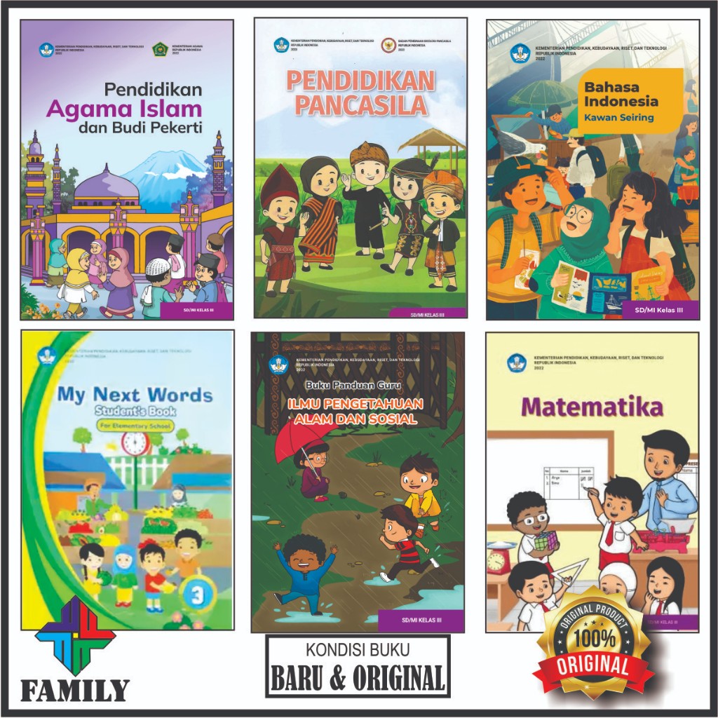 Buku Paket  Kelas 3 SD/MI Kurikulum Merdeka - Paket Lengkap Semua Mapel