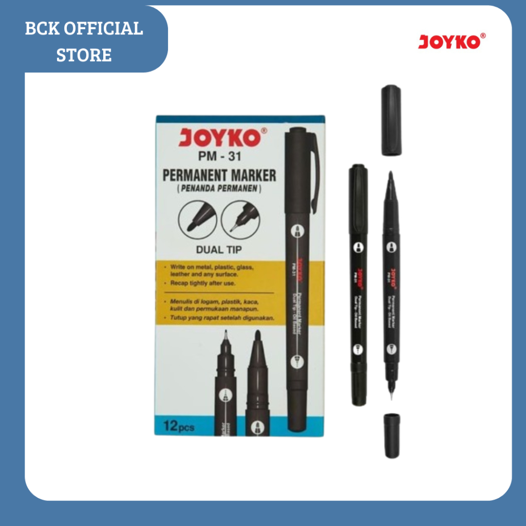

Spidol Permanent Marker PM-31 Black Joyko (DUS)