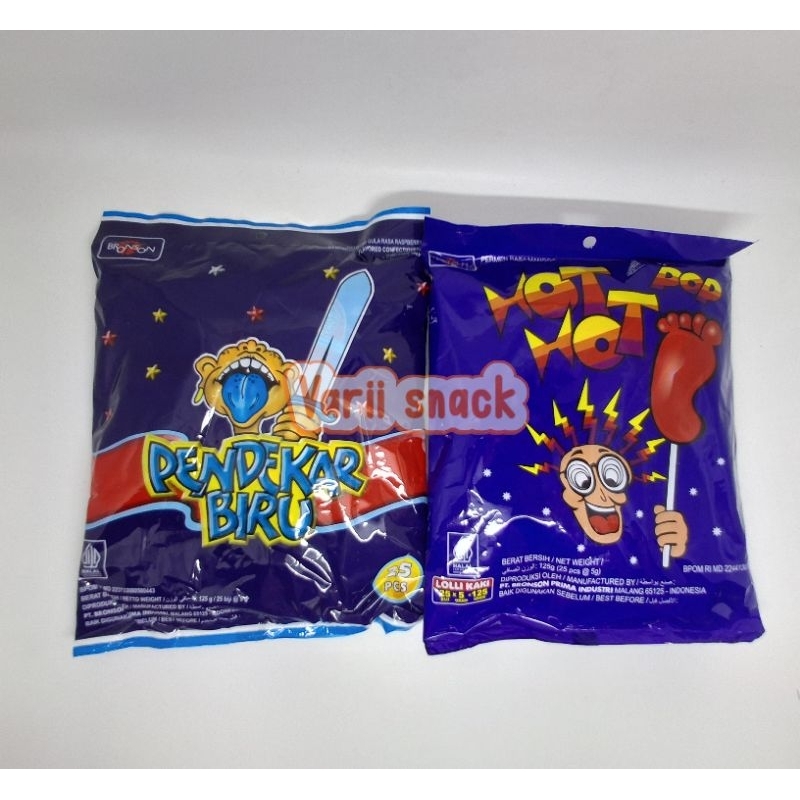 

Bronson Permen Hot Hot Kaki Permen Rasa Mangga / Pendekar Biru 1 Pak 25 pcs